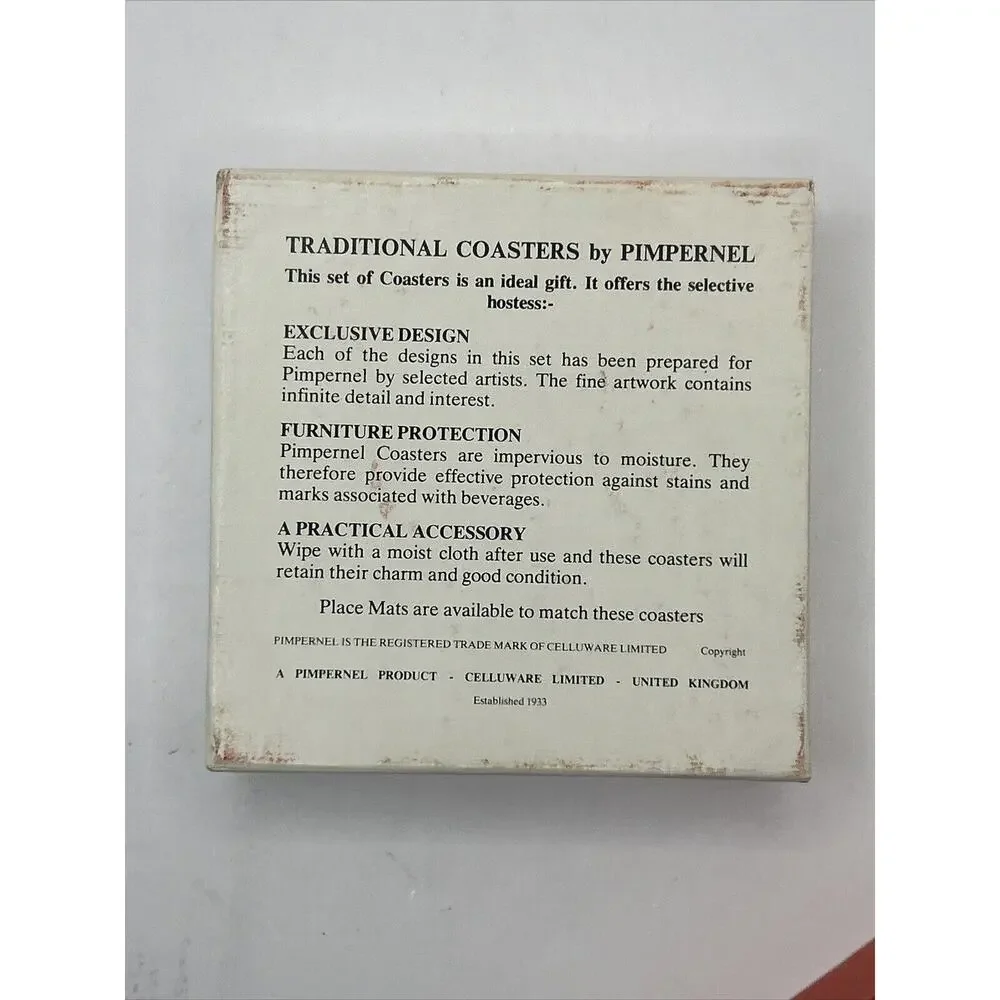 Pimpernel Traditional Collection English Village Place Mats And Coasters Vintage